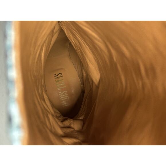 Paris Texas Knee High Blue Python embossed leather boots Block Heel Size 37 - Picture 10 of 12